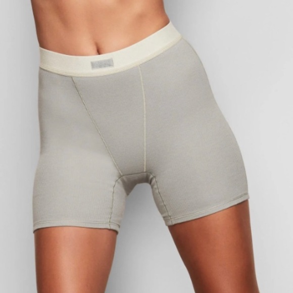 SKIMS Other - Skims Cotton Rib Boxer in Mineral Large L NWT